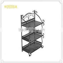 3 layers room corner metal shoes rack for home deco