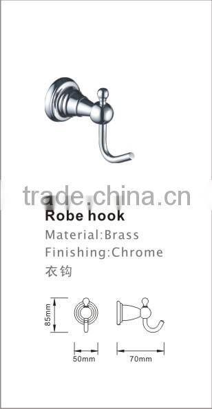 fashion Brass Chrome Bath Robe Hook, clothes hook, hat hooks Bathroom accessories