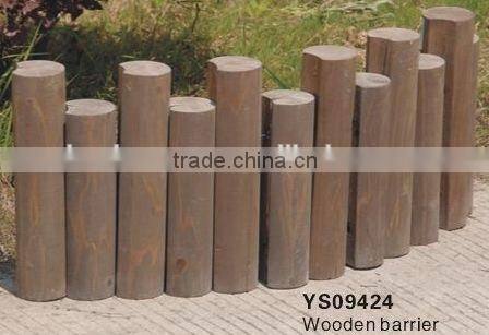 outdoor solid wooden garden fence/100% round wood fence