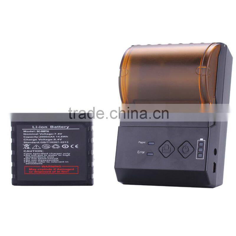 2015 58mm Mini Pos Handheld Bluetooth Label Receipt Thermal Printer