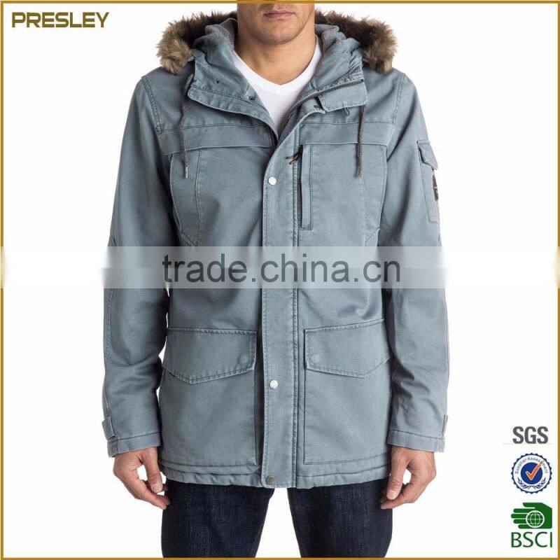 2016 China Manufacturers Custom High Quality Fashion Men Winter Overhead Coat Outdoor Jacket