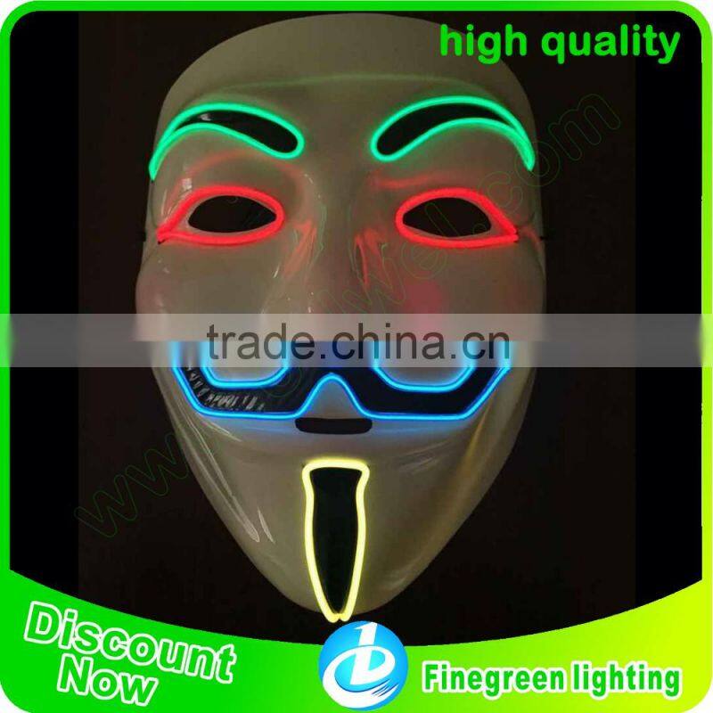 2016 newest product multi color lighting Vendetta demon mask for festival