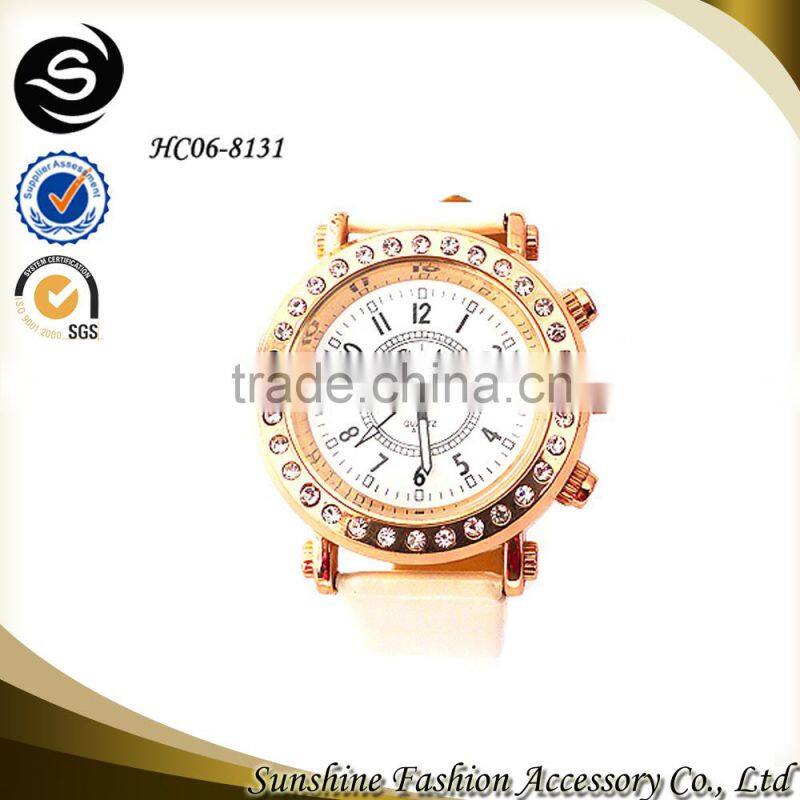Crystal charming stretch fashion watch bangle