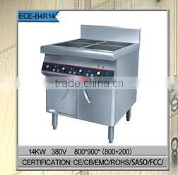 4 burner China electric commercial induction cooking