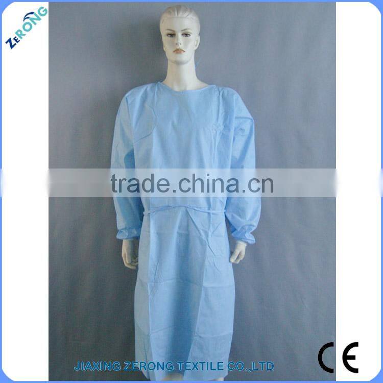 Sample free blue disposable pp isolation gown