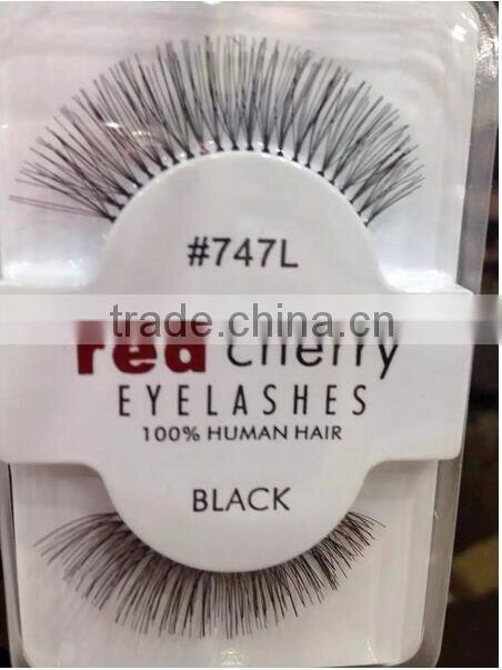 Red Cherry 100% False Human Hair Eyelashes Makeup Eye Adhesives Handmade private label mink eyelashes