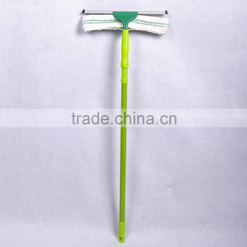 Colourful Plastic Shower Glass Wiper Telescopic Pole Cleaning Window Squeegee with Cotton Cloth