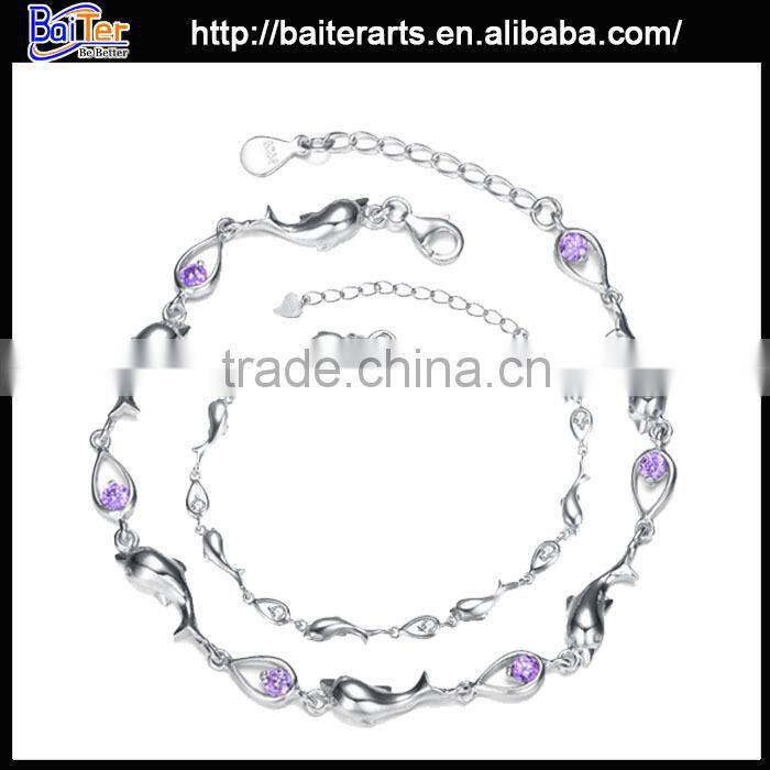 925 Sterling Silver Red Agate Fancy Circle Link Bracelet