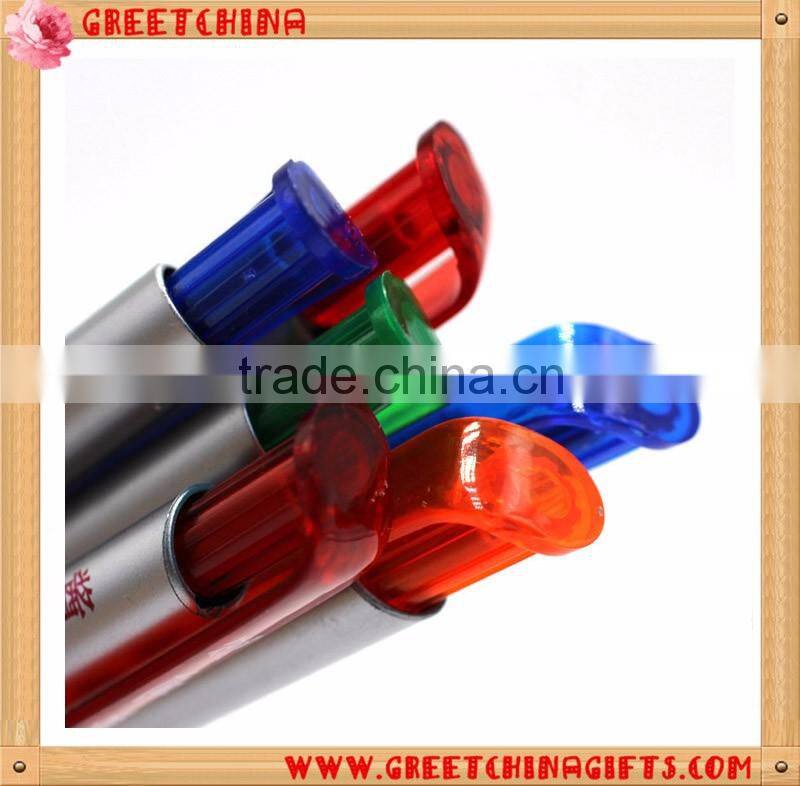 Custom Colorful Transparent Barrel Press Plastic Pen
