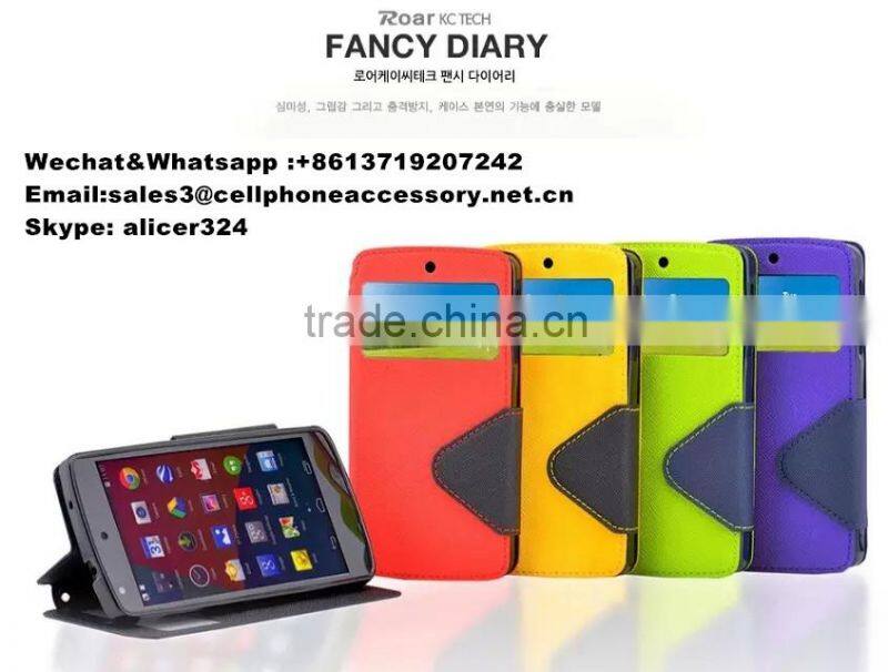 Good Quality Mobile Phone Leather Flip Cover Case For Sony Z3 Mini M55W With Stand Function