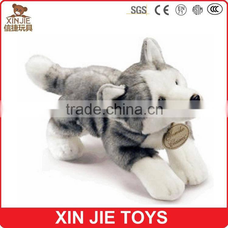 custom plush white lies prone dog toy