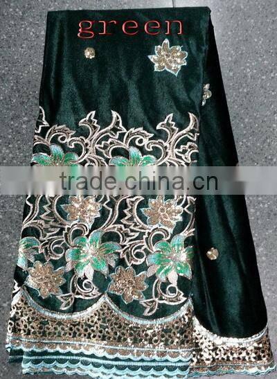 2014 hot sell high quality african velvet lace fabric
