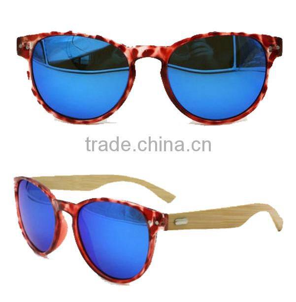 2016 hot selling mirror polarized lens wholesale wooden way leg sunglasses