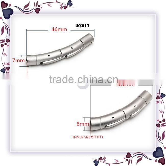 4mm 5mm Three Parts Removable Never Fade 316 Stainless Steel round Bracelet Clasps adjustable