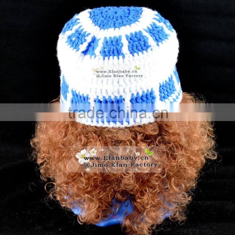 kida fur hats like animal crochet owl bule hat baby