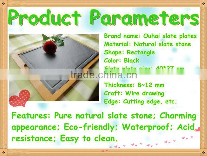 Super useful newest designs slate stone wooden pizza plate