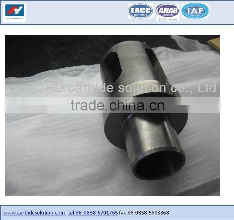 Tungsten carbide flow regulating valve for oil and gas industry