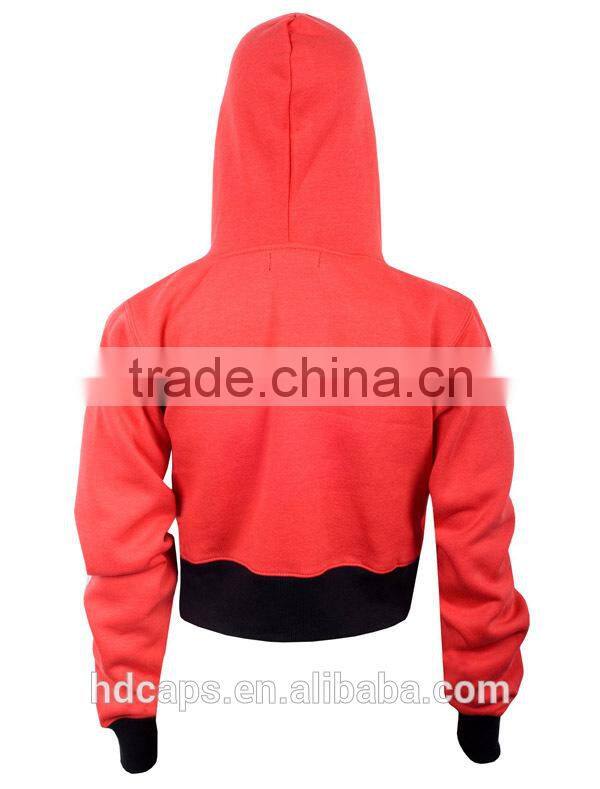 Womens Fashion Hoodie Crop Top Plain