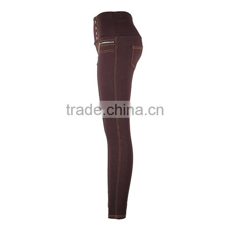 2015High-Waisted Trousers ladies trouser cutting,ladies Harem Pants,Fashion twill woven leggings