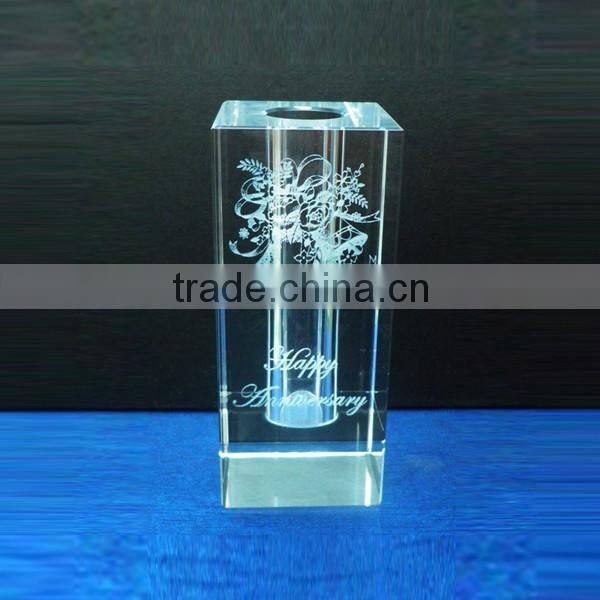 Long-Stemmed Glass Candle Holder in Flowing Curves Design for Home Decor