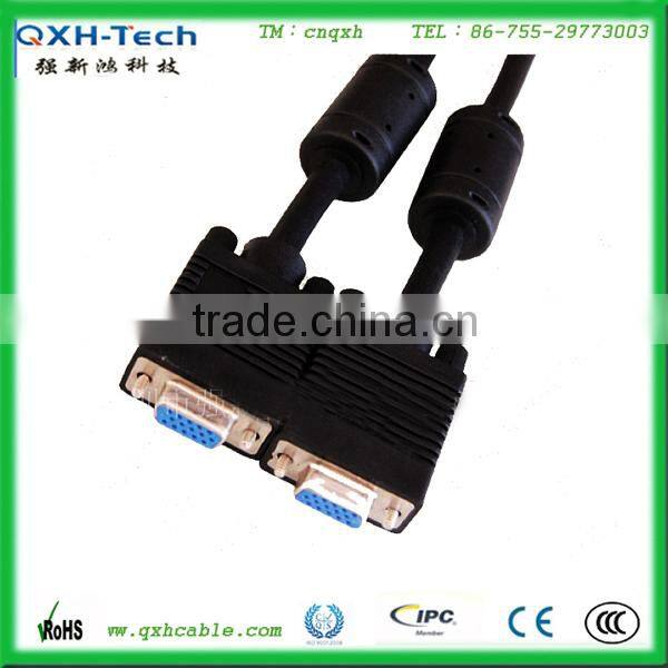 VGA cable with ferrite VGA HDB 15 pin cable