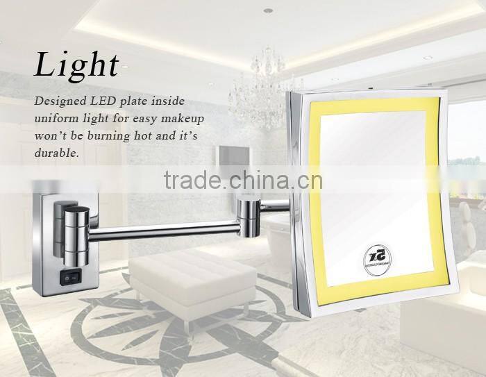 Folding Hand Held 3x Magnification Mirror