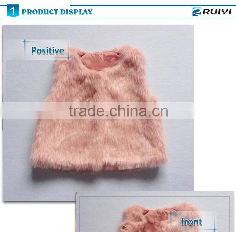 bulk wholesale kids vest faux fur winter waistcoat