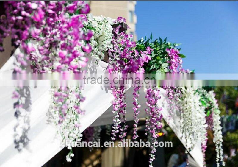 wedding decoration artificial fabric orchid flowers wisteria