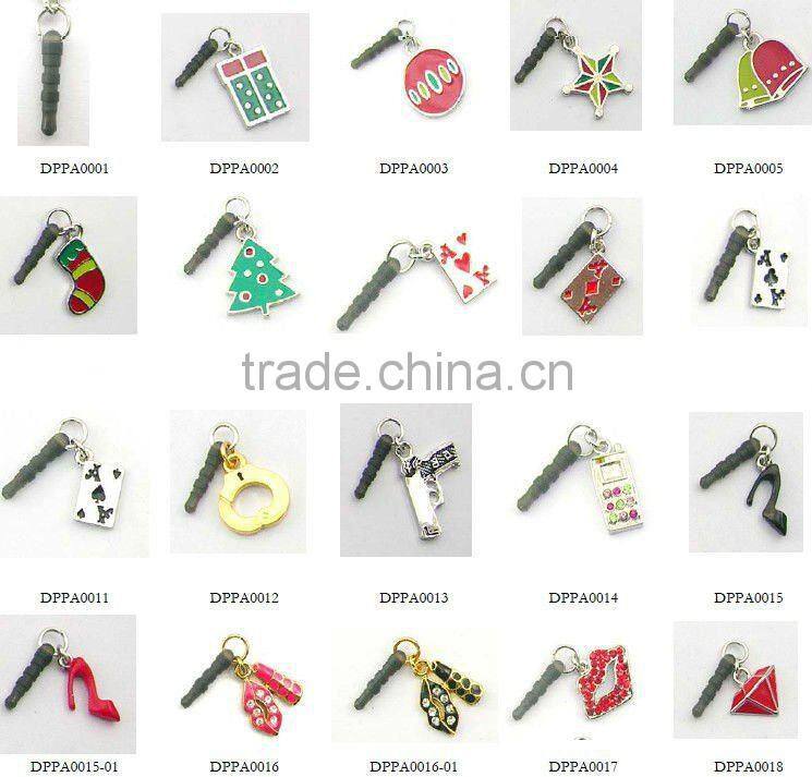 promotional fashion crystal earphone jack plug,designed by (C) charis,OEM service,pass SGS factory audit