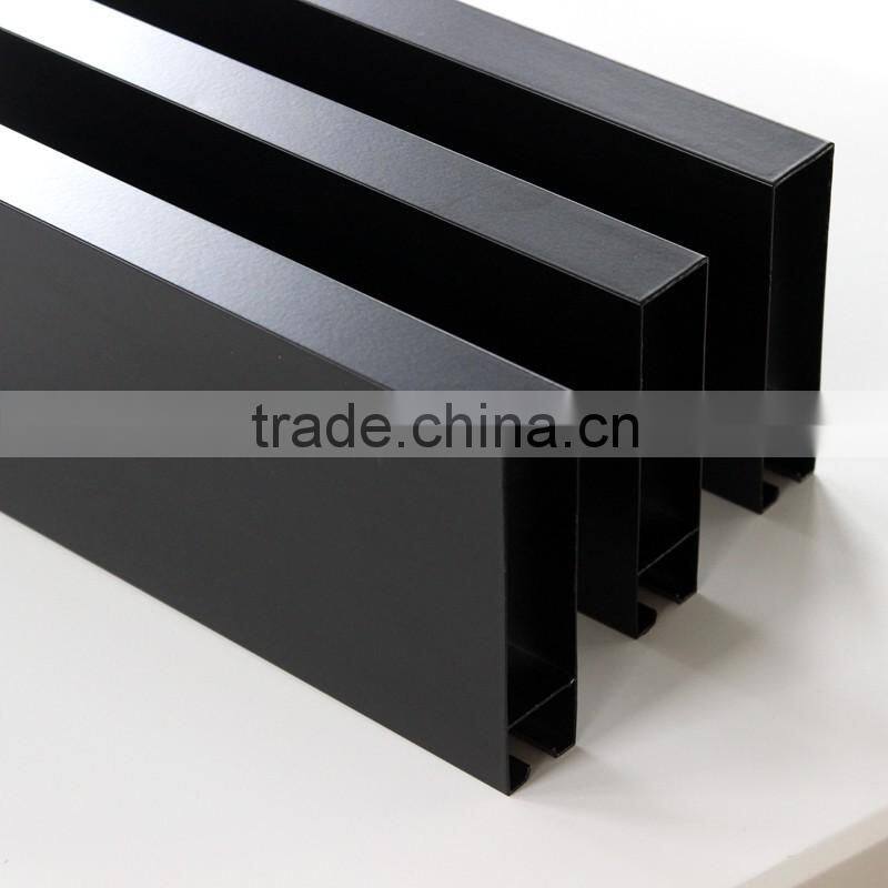 Black Powder Coated Modern Moisture-proof Aluminum Suspended Baffle Ceiling With Factory Price