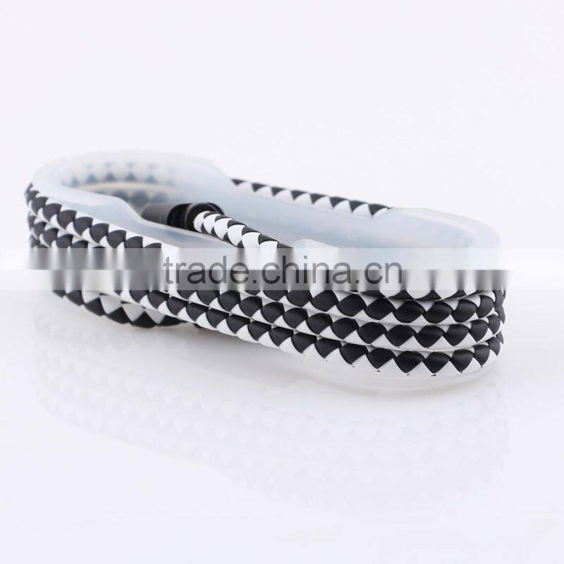 High speed leather braided cable usb data cable