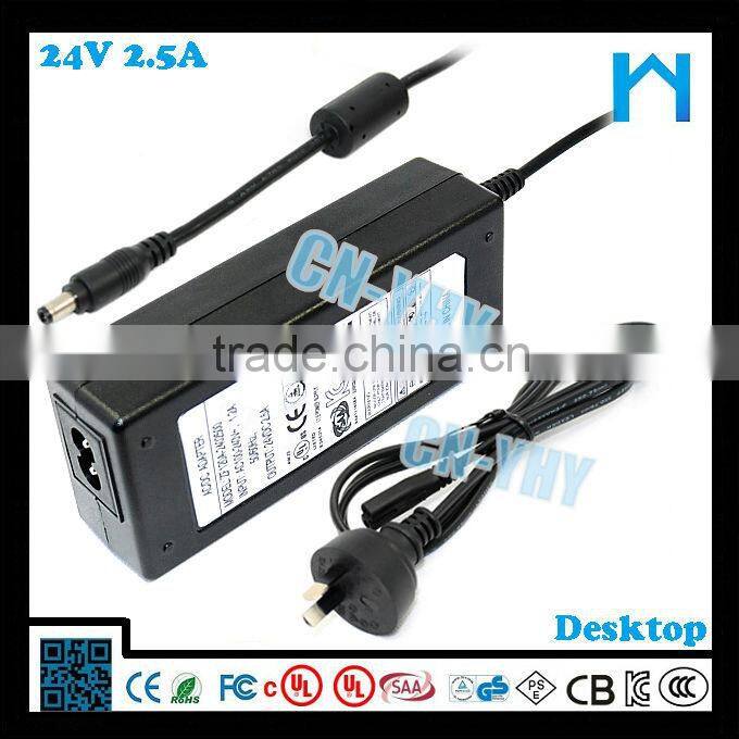 Cheap for 3d printer led 60w switching power supply 220v 24v 2.5a