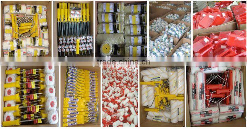 Decorative House Roller Brush Yellow And Black Hair Paint Roller