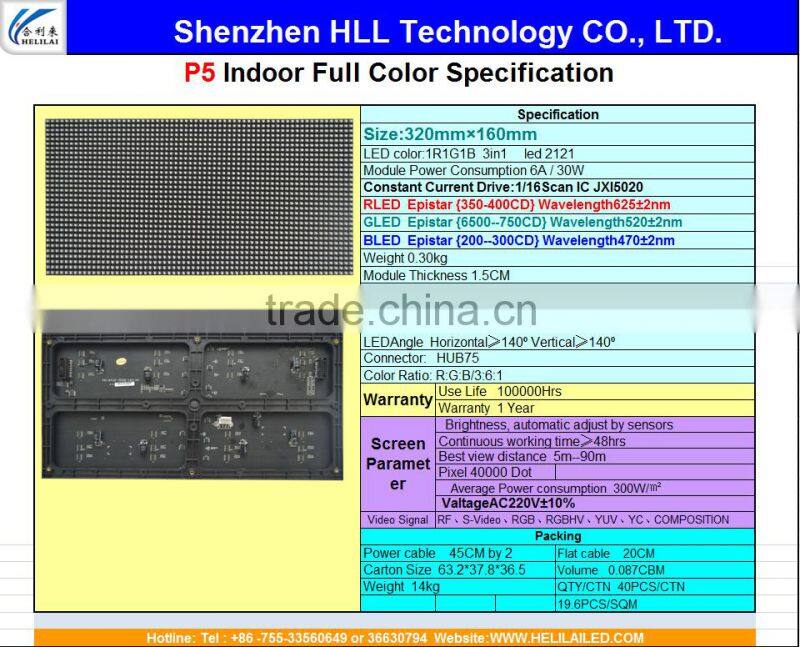 led display module p5 320*160 for indoor usage