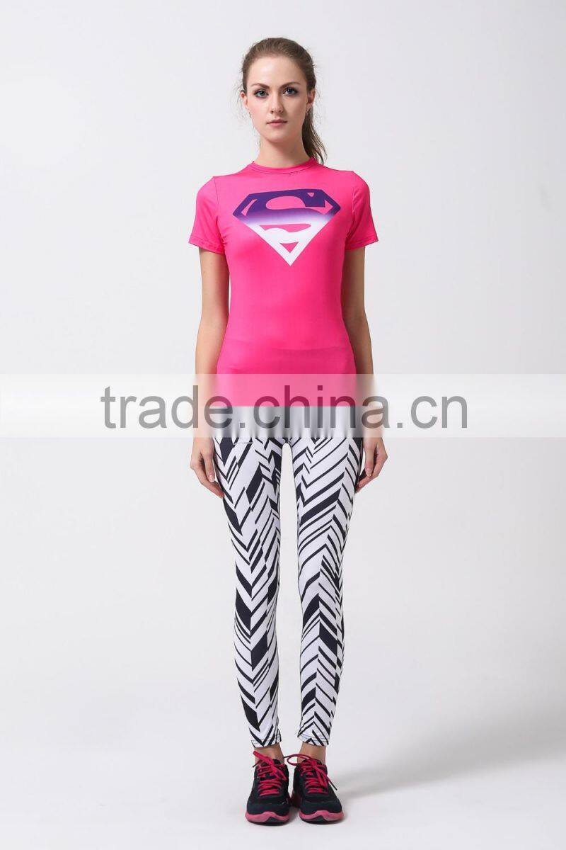 Sports Apparel with Hidden Pocket 2016 Women Yoga Leggings Wholesale Sexy Girls Sports Digital Printing Leggings