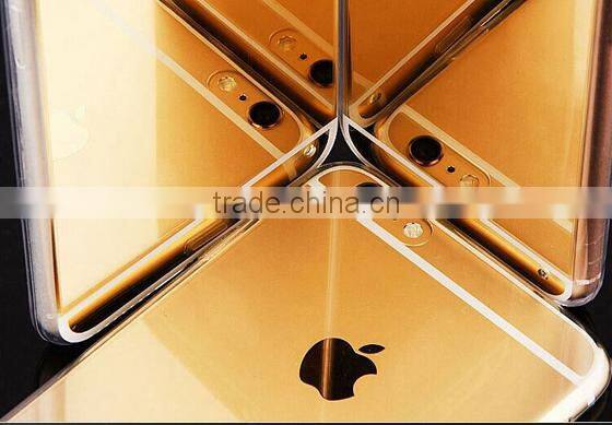 Luxury clear tpu aluminum mirror case for iphone 6, for iphone 6s/6s plus/5s tpu mirror case