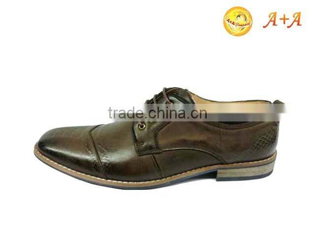 hot selling leather men dress shoes with lace up