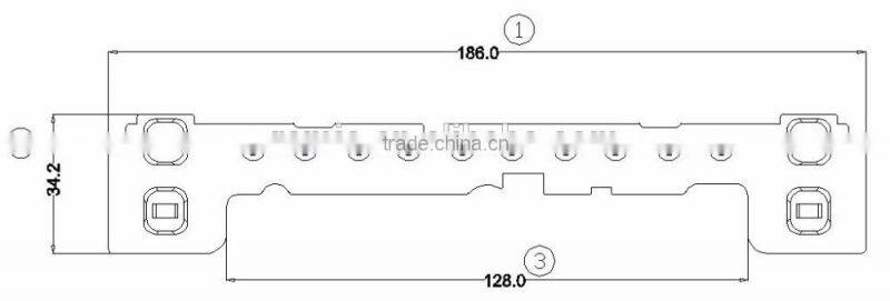 Radio/CD FPCB bottom silicone rubber