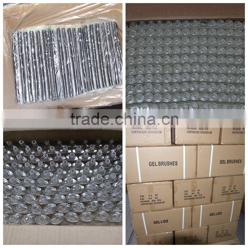 Hot selling 6ml clear square glass nail polish bottle