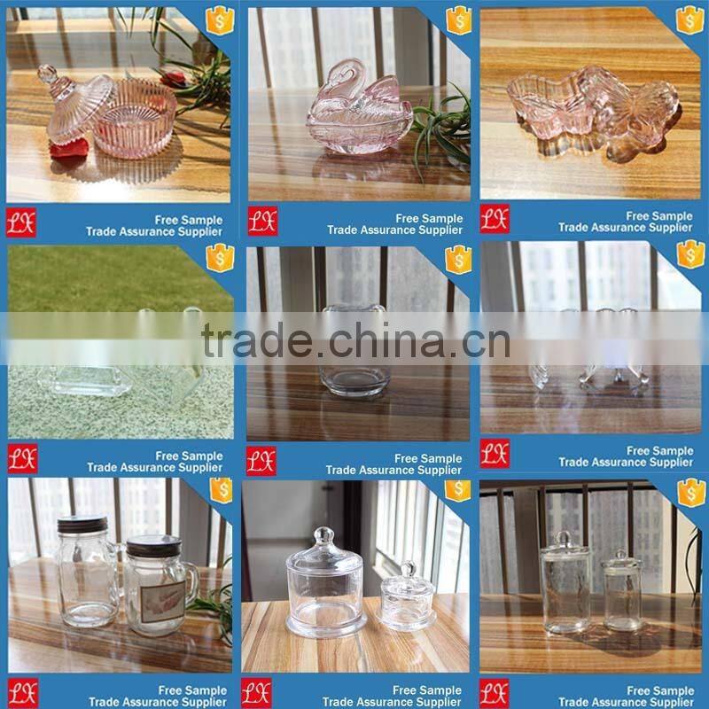 Machine Pressed Eiffel Tower Design Glass Crystal Jars For Candy