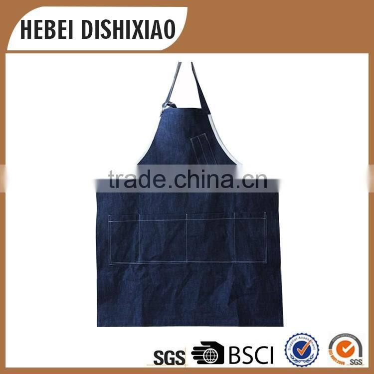 Customize Wholesale Blue Denim Apron Denim Chef Aprons Denim Industrial Aprons