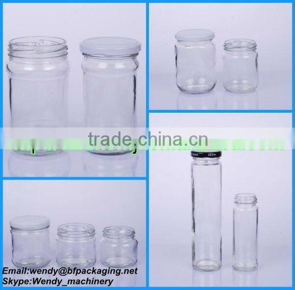 Clear glass wholesale canning jars with lid for storage