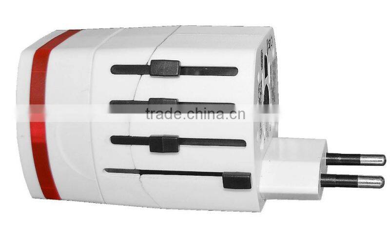 International universal travel plug adapter with dual usb charger