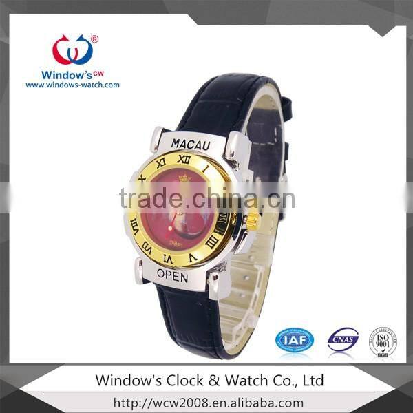 wholesale promotion men watch genuine leather strap watch
