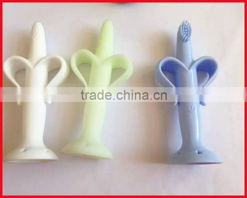 Silicone baby teething toothbrush soft power