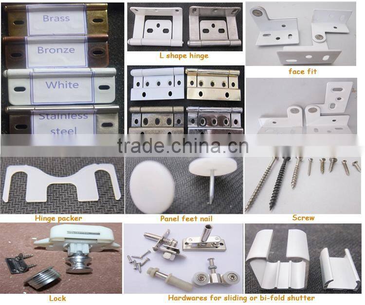 Primed wood timber window shutter components