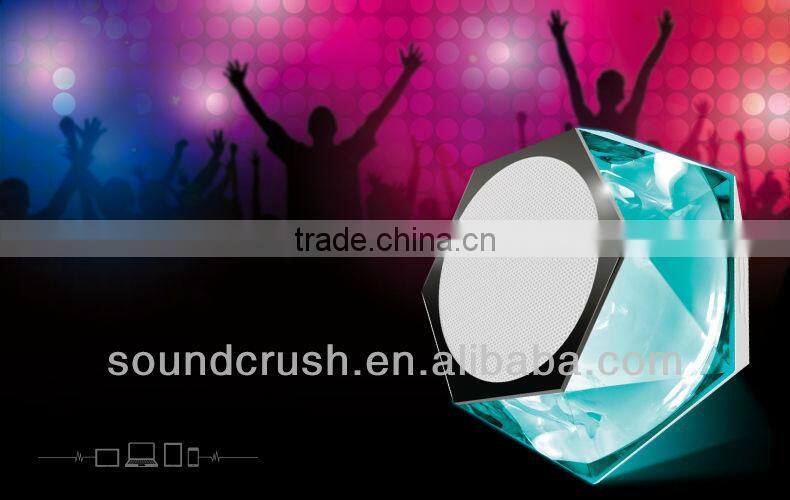 2013 best bluetooth speaker with led light/handfree/wireless/portable for outdoor