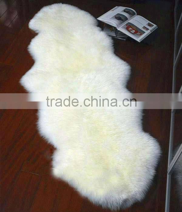 Hot Selling 100% wool sheared Plush sheep fur skin rugs Merino Fur blanket 110*65cm