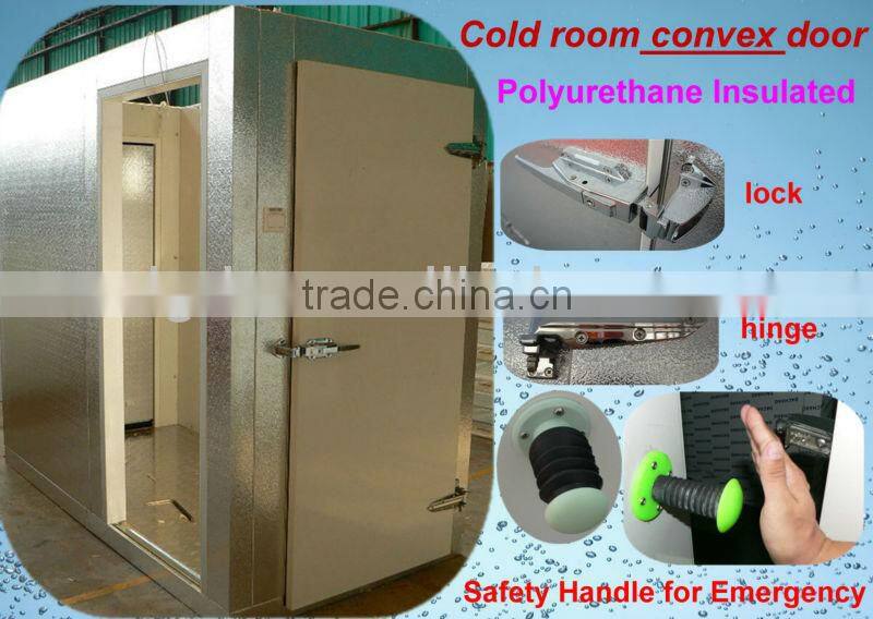 Cold room hinged door with embossed aluminum material