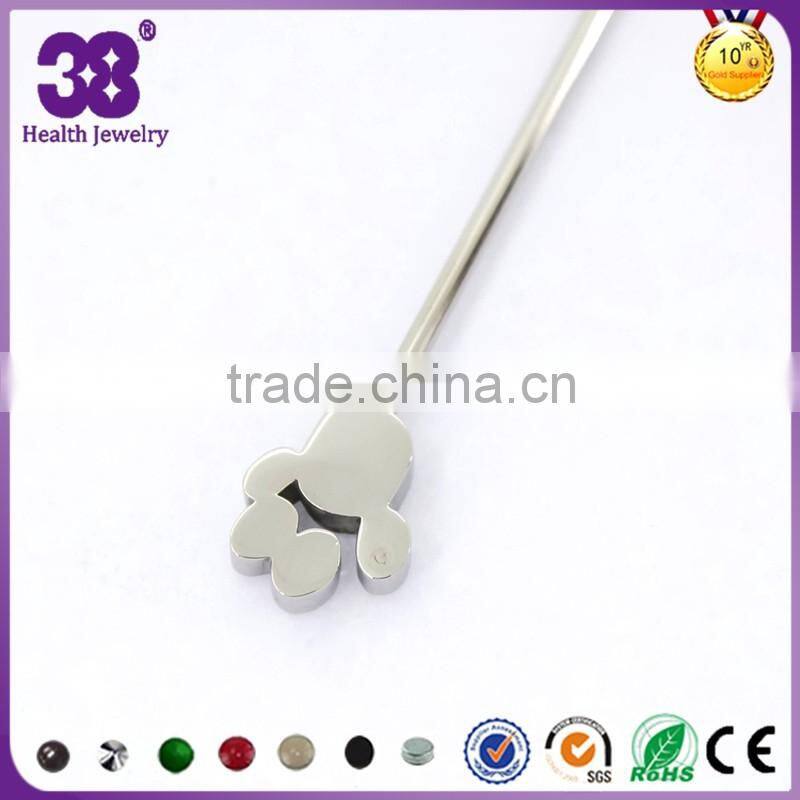 Wholesale dog footprint design coffee stick with magnet of water coffee stick